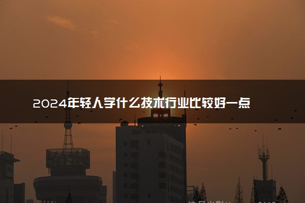 2024年轻人学什么技术行业比较好一点 哪些技能好找工作