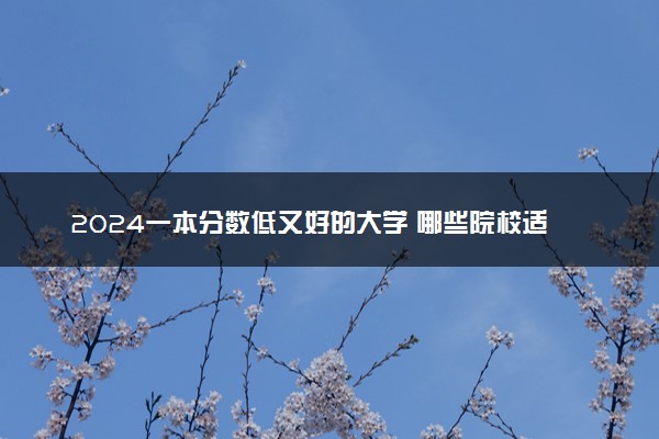 2024一本分数低又好的大学 哪些院校适合低分报考