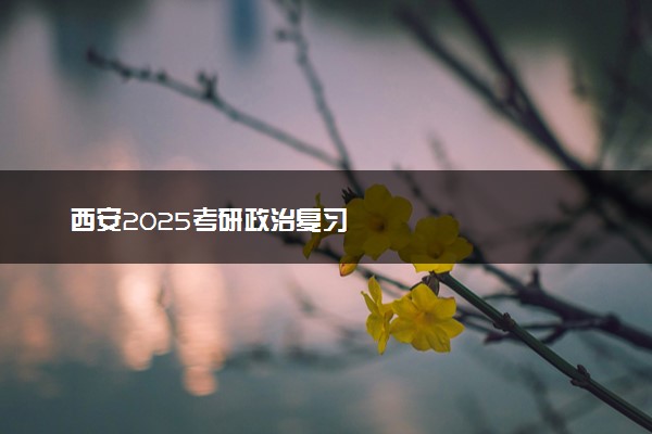西安2025考研政治复习