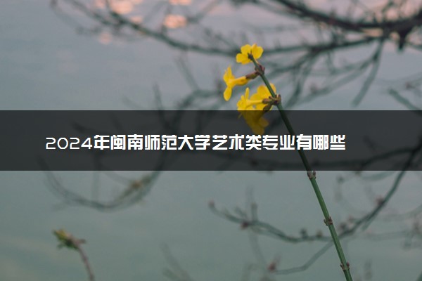 2024年闽南师范大学艺术类专业有哪些