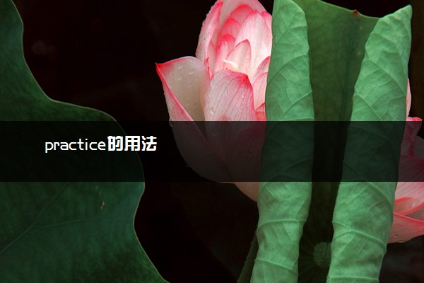 practice的用法