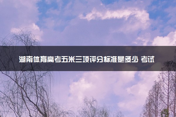 湖南体育高考五米三项评分标准是多少 考试项目有哪些