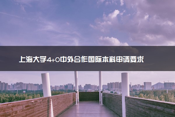 上海大学4+0中外合作国际本科申请要求