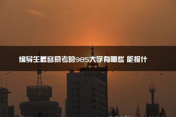 编导生最容易考的985大学有哪些 能报什么院校