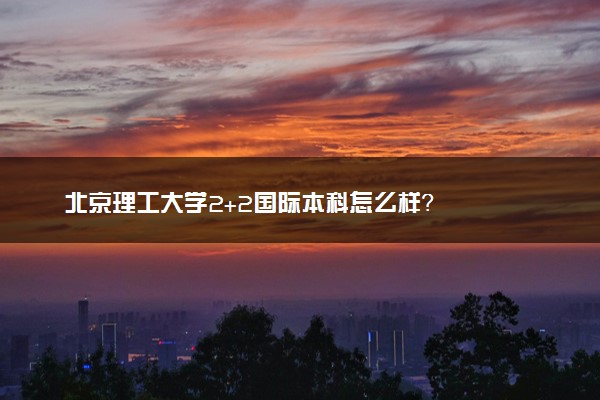 北京理工大学2+2国际本科怎么样？