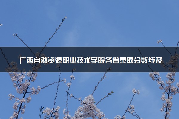 广西自然资源职业技术学院各省录取分数线及位次 投档最低分是多少(2024年高考参考)