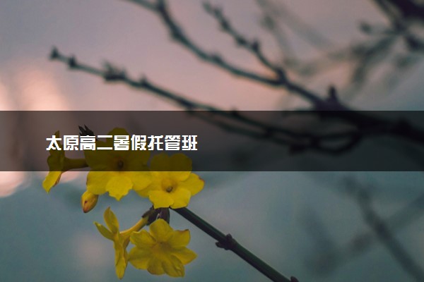 太原高二暑假托管班