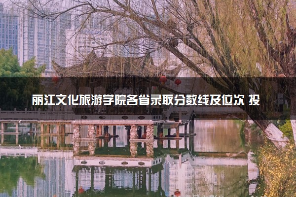 丽江文化旅游学院各省录取分数线及位次 投档最低分是多少(2024年高考参考)