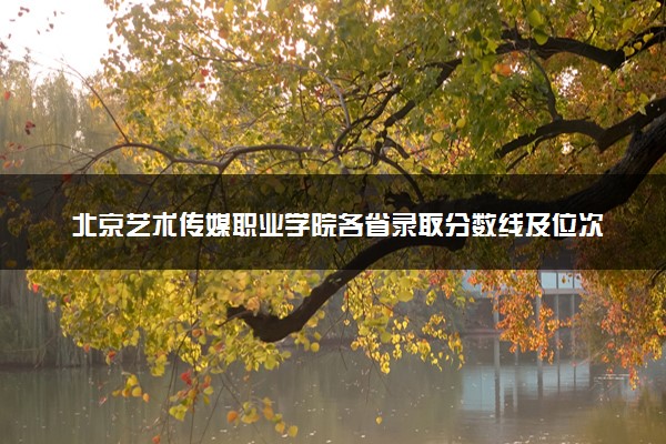 北京艺术传媒职业学院各省录取分数线及位次 投档最低分是多少(2024年高考参考)