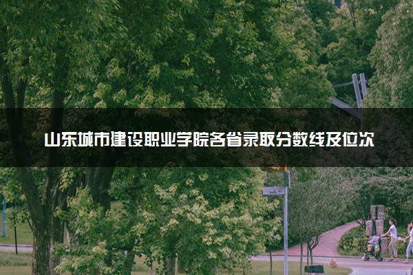 山东城市建设职业学院各省录取分数线及位次 投档最低分是多少(2024年高考参考)