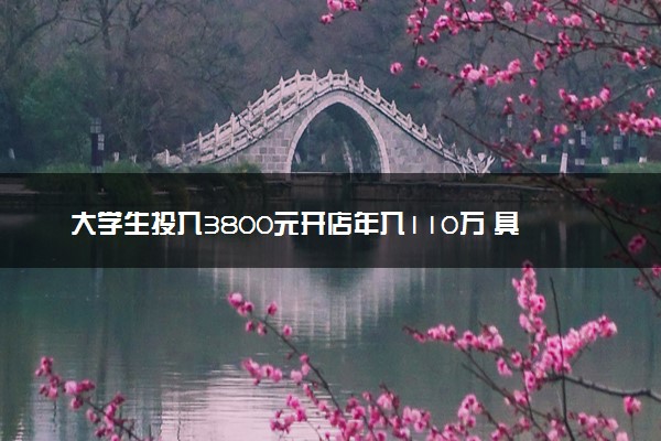 大学生投入3800元开店年入110万 具体什么情况