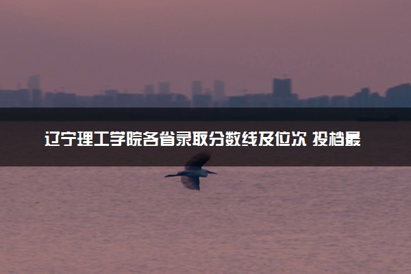 辽宁理工学院各省录取分数线及位次 投档最低分是多少(2024年高考参考)