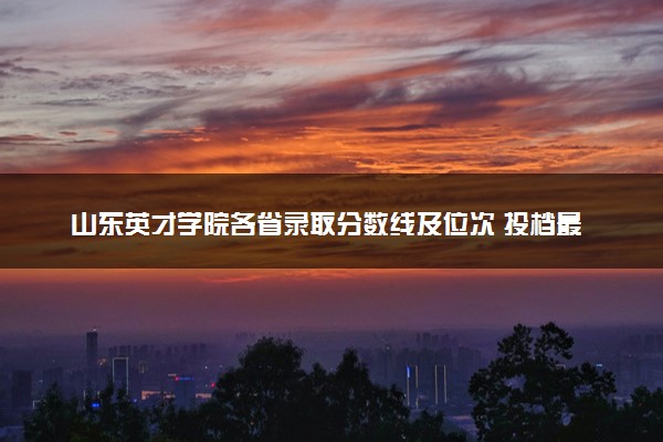 山东英才学院各省录取分数线及位次 投档最低分是多少(2024年高考参考)