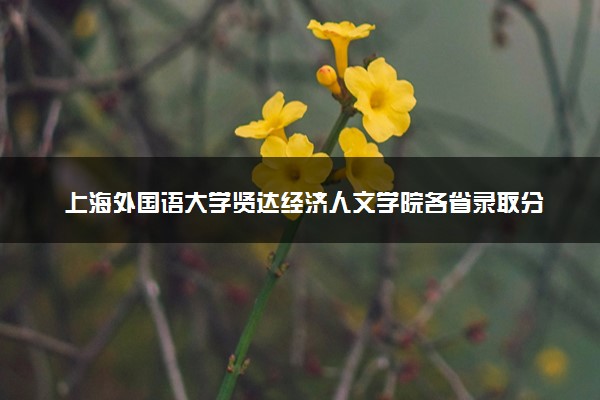 上海外国语大学贤达经济人文学院各省录取分数线及位次 投档最低分是多少(2024年高考参考)