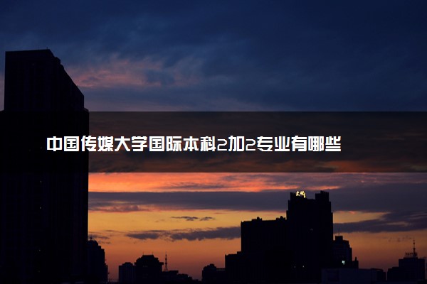 中国传媒大学国际本科2加2专业有哪些