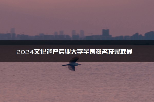 2024文化遗产专业大学全国排名及录取最低分数线