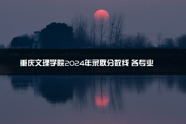 重庆文理学院2024年录取分数线 各专业录取最低分及位次