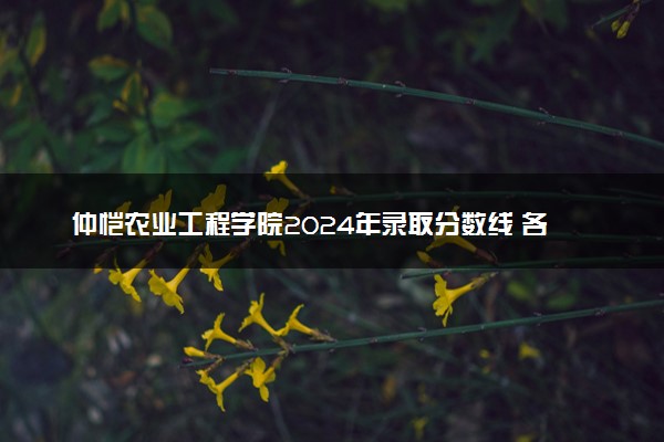 仲恺农业工程学院2024年录取分数线 各专业录取最低分及位次