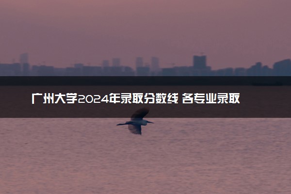 广州大学2024年录取分数线 各专业录取最低分及位次