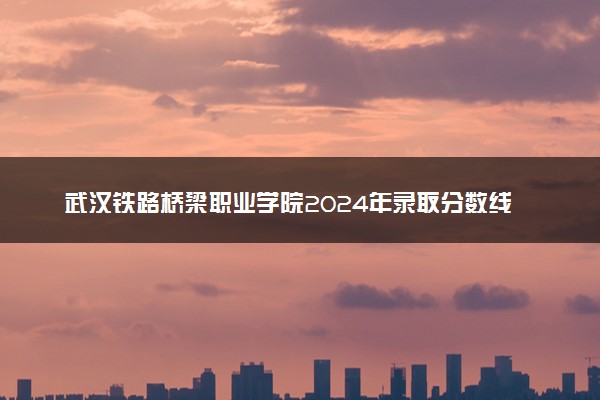 武汉铁路桥梁职业学院2024年录取分数线 各专业录取最低分及位次