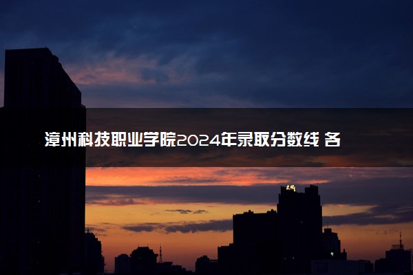 漳州科技职业学院2024年录取分数线 各专业录取最低分及位次