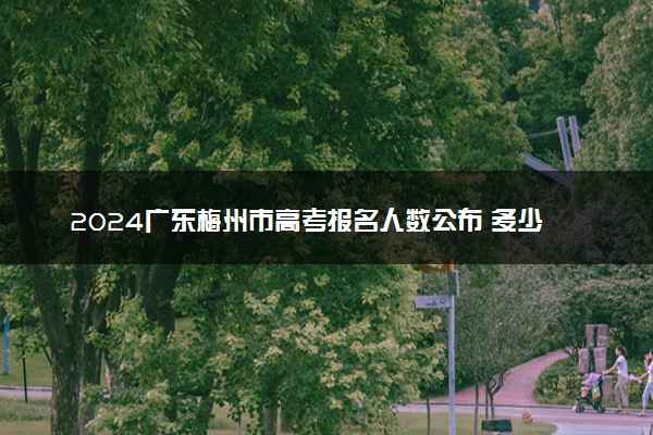 2024广东梅州市高考报名人数公布 多少人报考