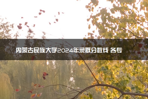 内蒙古民族大学2024年录取分数线 各专业录取最低分及位次