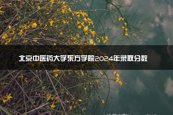 北京中医药大学东方学院2024年录取分数线 各专业录取最低分及位次