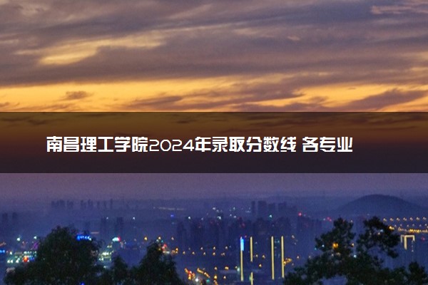 南昌理工学院2024年录取分数线 各专业录取最低分及位次