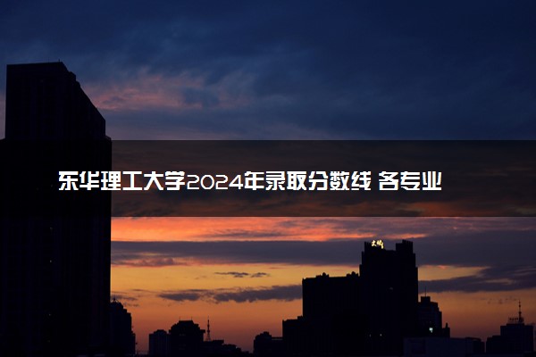 东华理工大学2024年录取分数线 各专业录取最低分及位次