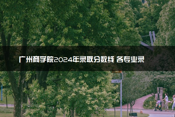 广州商学院2024年录取分数线 各专业录取最低分及位次