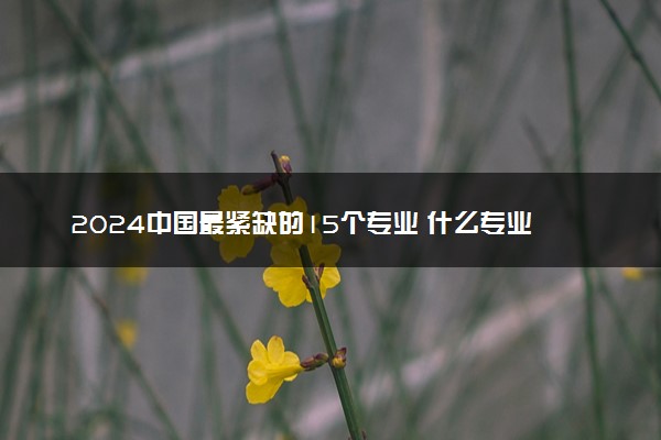 2024中国最紧缺的15个专业 什么专业热门值得报