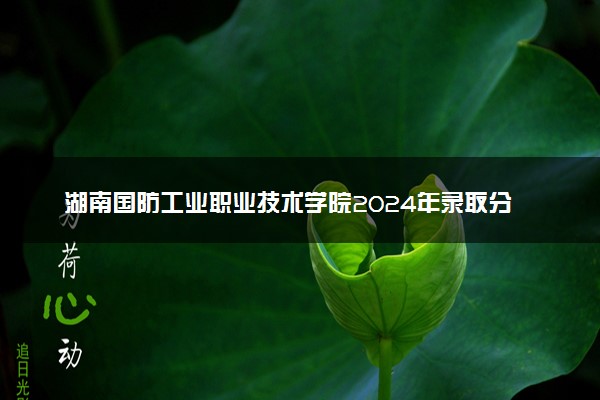 湖南国防工业职业技术学院2024年录取分数线 各专业录取最低分及位次
