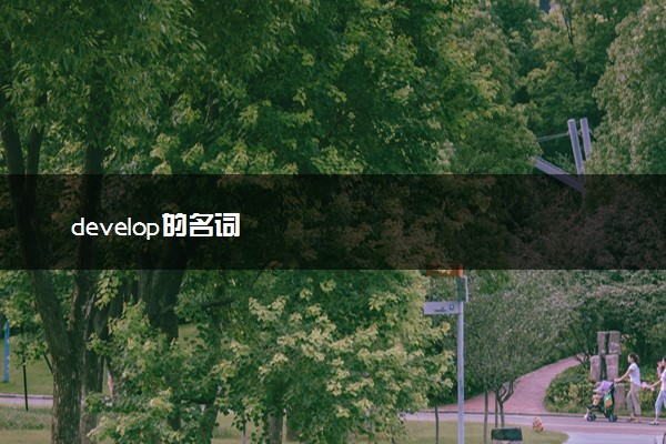 develop的名词