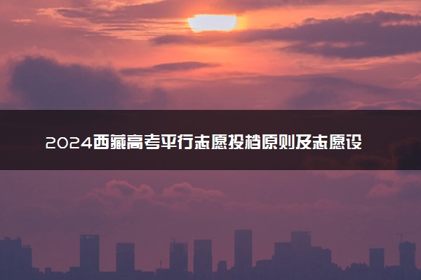 2024西藏高考平行志愿投档原则及志愿设置