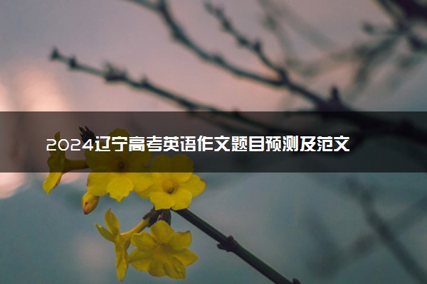 2024辽宁高考英语作文题目预测及范文