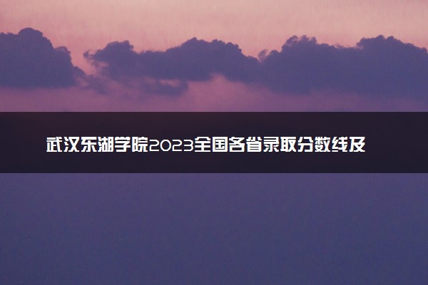 武汉东湖学院2023全国各省录取分数线及最低位次 高考多少分能上