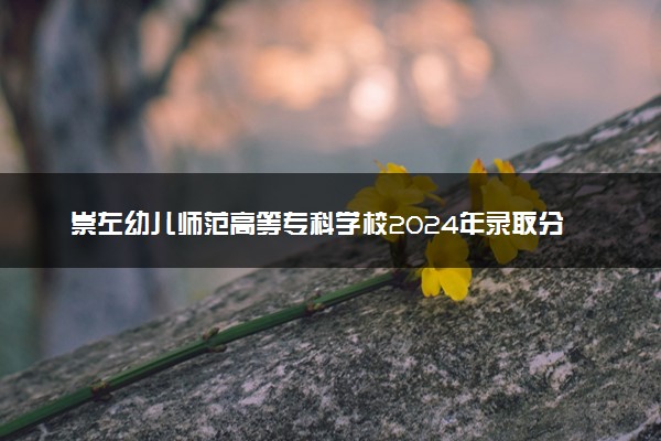 崇左幼儿师范高等专科学校2024年录取分数线 各专业录取最低分及位次