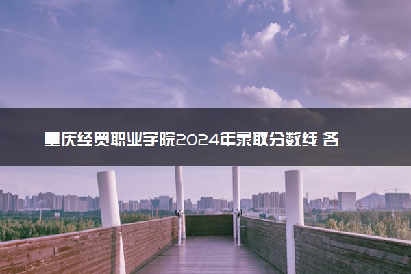 重庆经贸职业学院2024年录取分数线 各专业录取最低分及位次