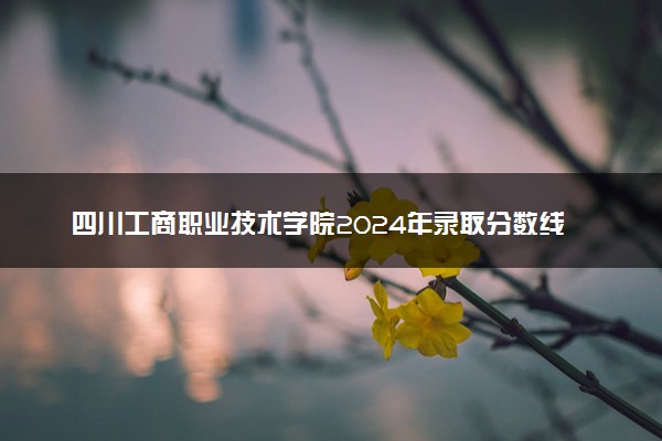 四川工商职业技术学院2024年录取分数线 各专业录取最低分及位次