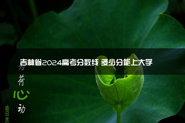 吉林省2024高考分数线 多少分能上大学