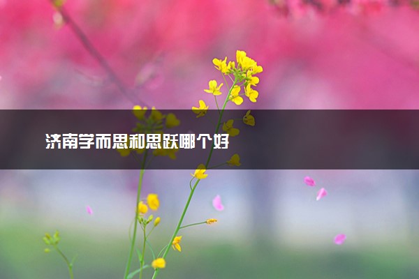 济南学而思和思跃哪个好