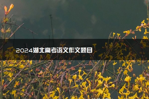 2024湖北高考语文作文题目