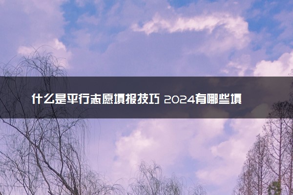 什么是平行志愿填报技巧 2024有哪些填报窍门