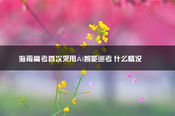 海南高考首次采用AI智能巡考 什么情况