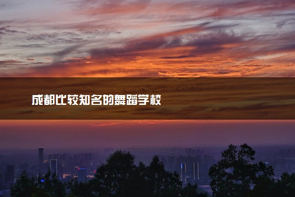 成都比较知名的舞蹈学校