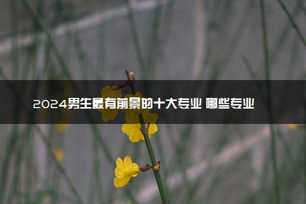 2024男生最有前景的十大专业 哪些专业有前途