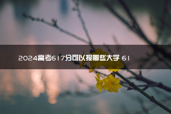 2024高考617分可以报哪些大学 617分左右能上的院校名单