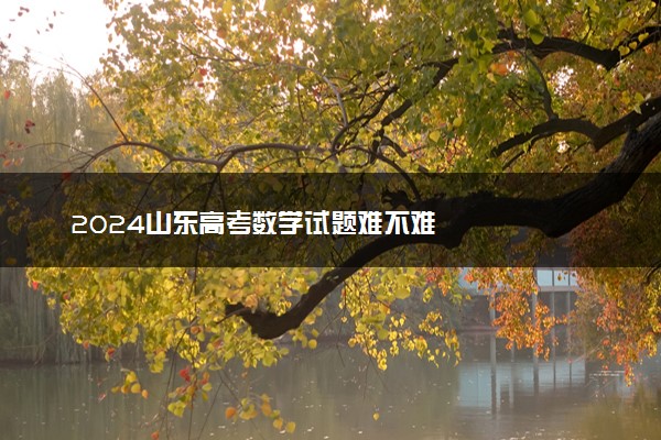 2024山东高考数学试题难不难