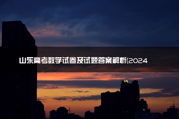 山东高考数学试卷及试题答案解析(2024考后更新)